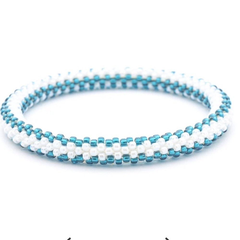 Peaceful Day Sashka Handcrafted Glass Beaded Bracelet | Stackable